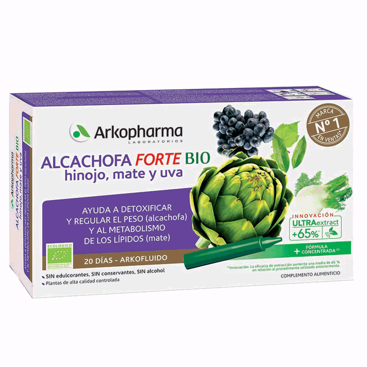 Arkopharma Arkofluido alcachofa forte + aloe vera 20 unidosis